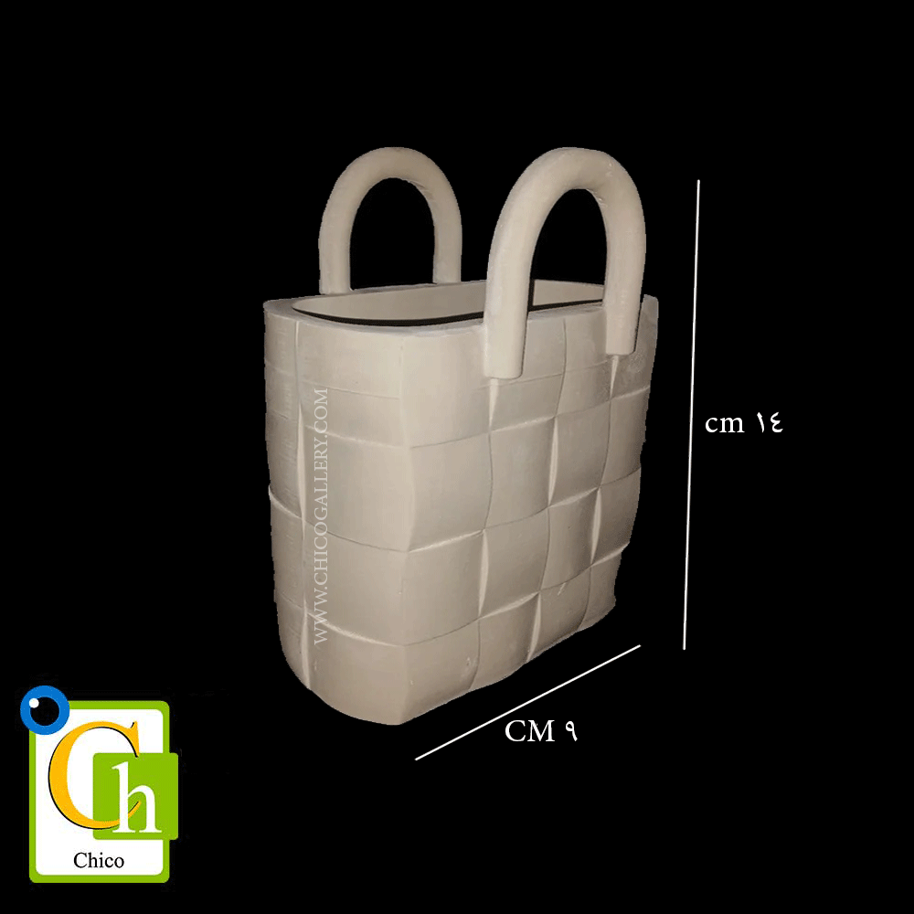 پلی استر گلدان مدرن دستهدار